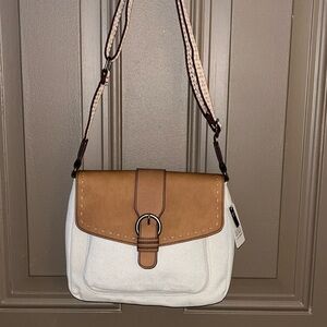 Stylish Tan and White Women's Bag